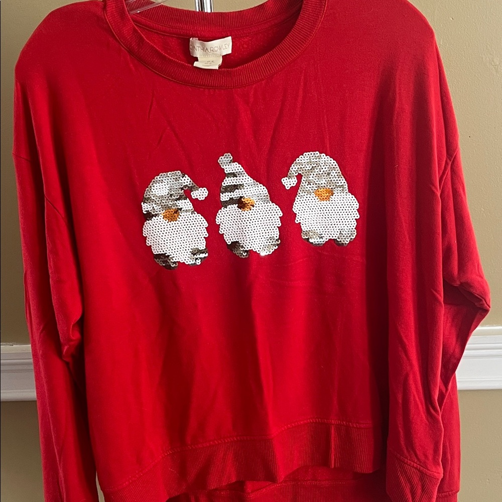 Cynthia Rowley Red Santa Sweatshirt